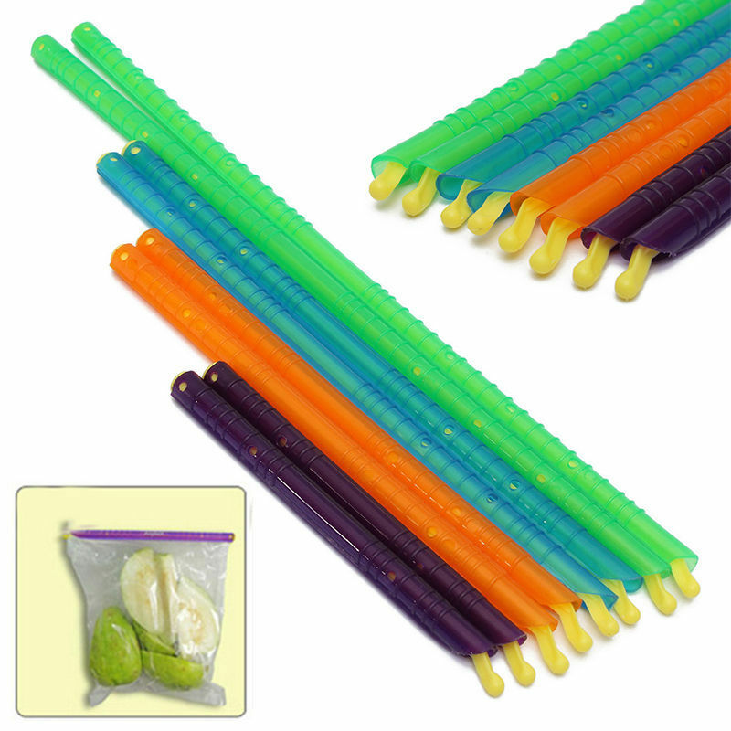 8pcs 4 Sizes Seal Stick Storage Chip Bag Fresh Food Snack Clip Grip Coffee CHI