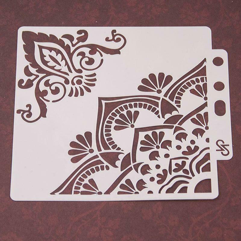 Flower Corner Stencils Template Painting Scrapbooking Embossing Album Card DIY