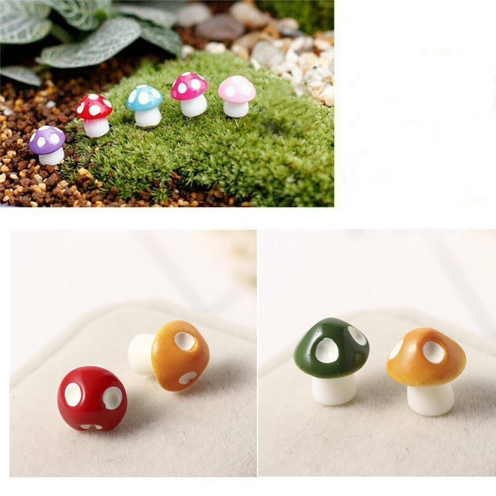 Lots 20x Ornament Plant Pots Mini Mushroom Fairy Garden Decoration Accessories