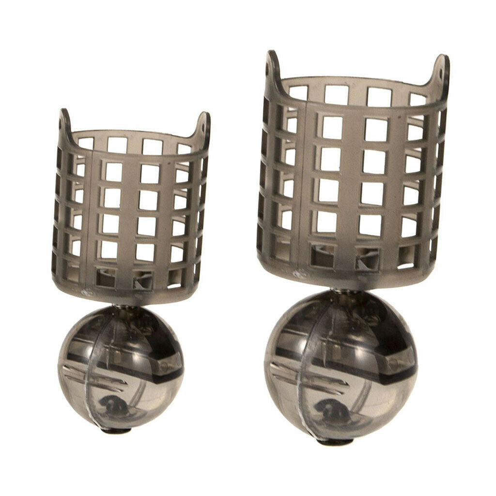 2 Pack Fishing Bait Feeders Terminal Tackle Accessory Inline Method Feeder