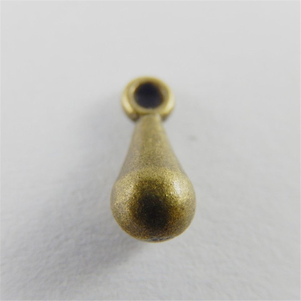 150 PCS Retro Bronze Mini Bowling Bottle Charm Alloy Pendant Jewelry Craft 9*4mm