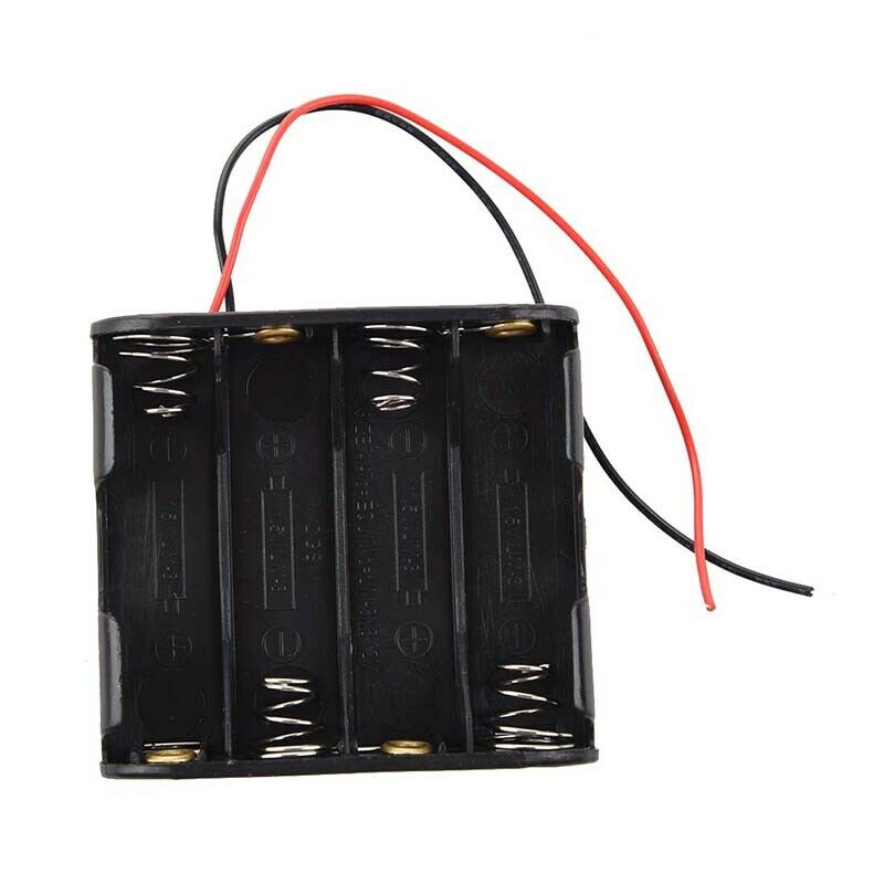 8pcs Aa Cells Battery (12v) Clip Holder Box Case Black O5H5H5