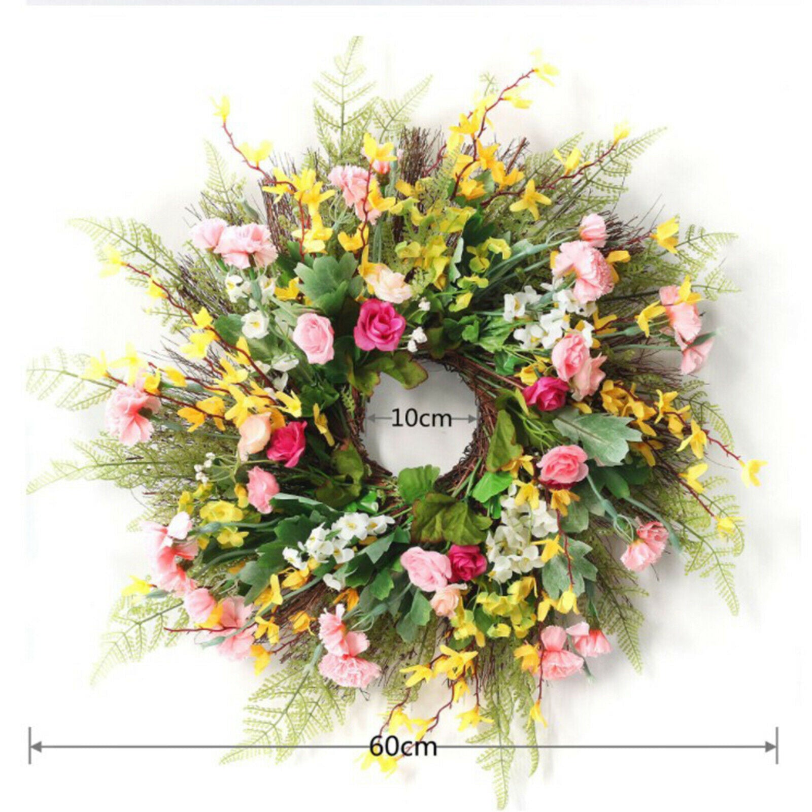 Artificial Carnation Garland Silk Flower Vine Wedding Yard Garden Decors 60cm