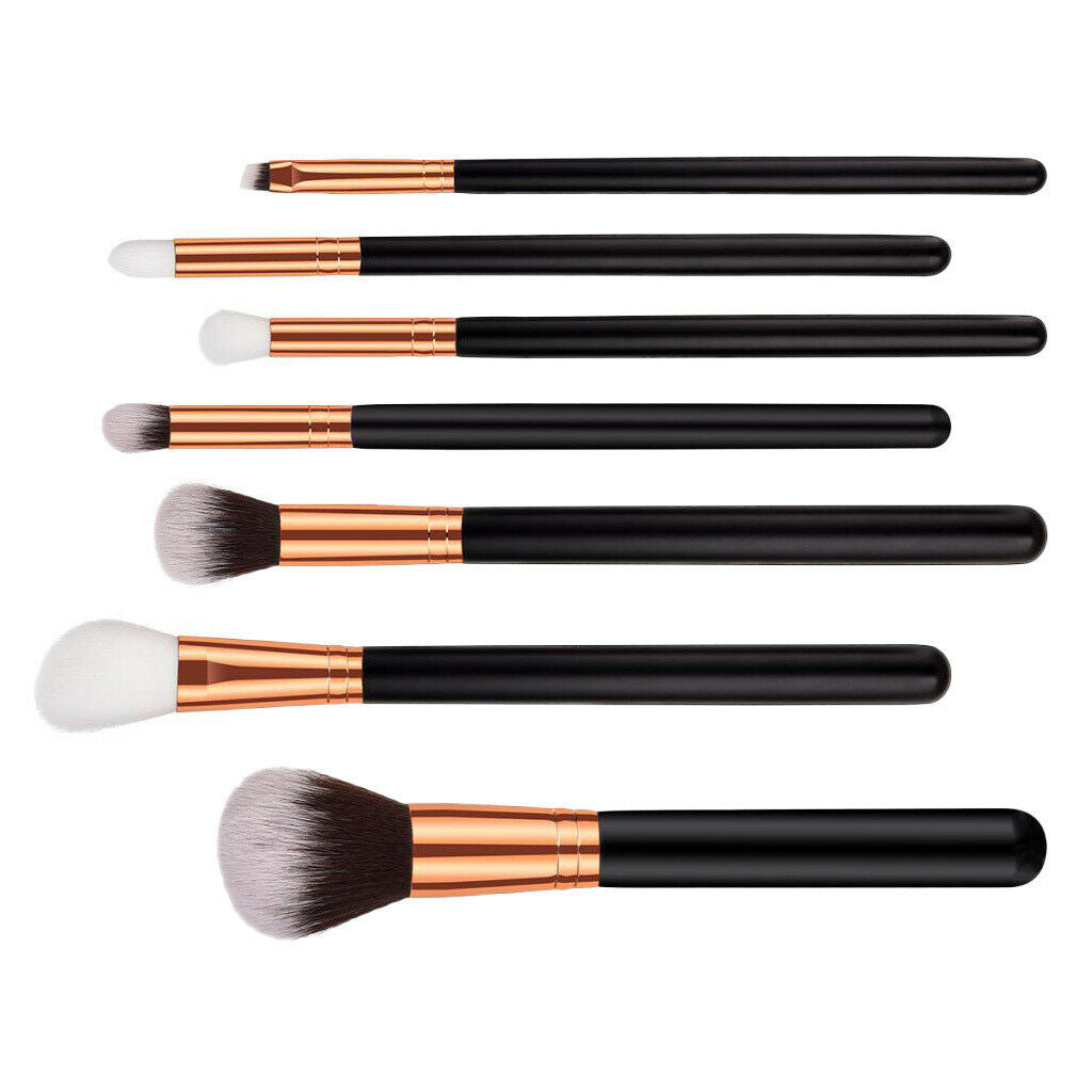 7 PCS Makeup Brushes Set Eyeshadow Cosmetics Eyebrow Blush Foundation Powder
