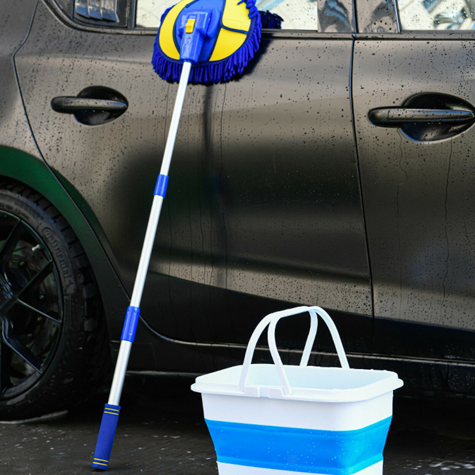 Portable Washing Bucket Carrier Pail for Outdoor Car Wash Cleaning Supplies