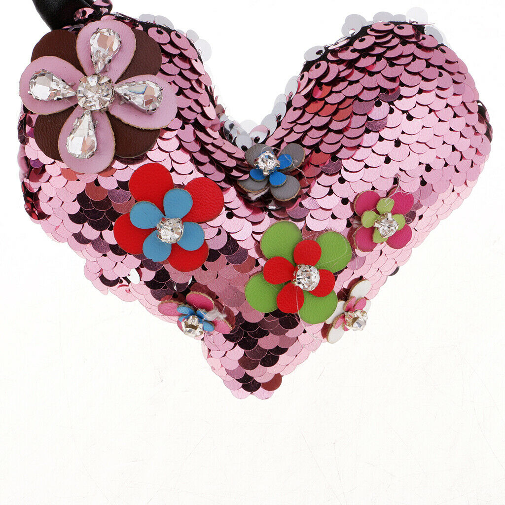 Keyring Keychain Fashion Bling Pendant Girl Bag Decoration Crystal Paillette -