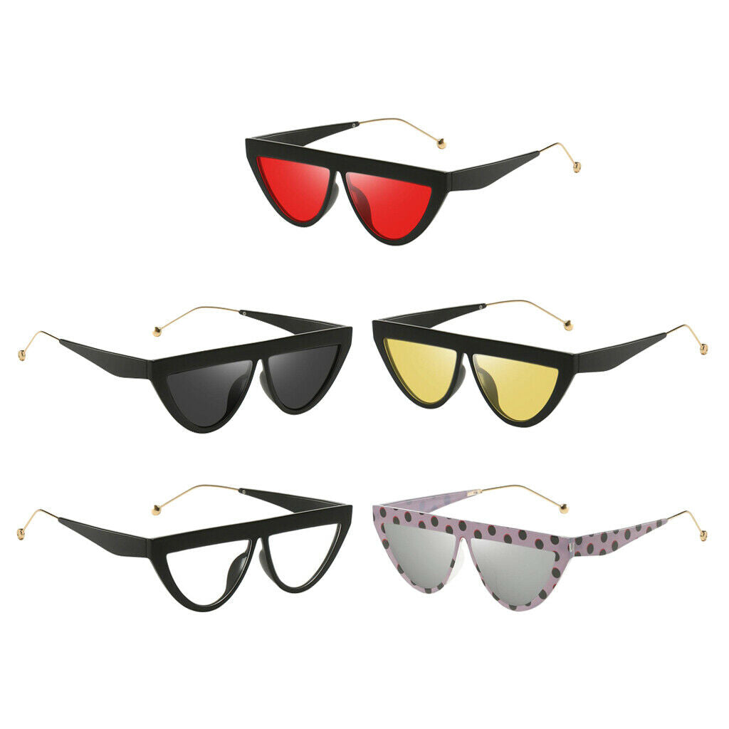 Women Mens Triangle Mirrored Sunglasses Eyewear Black Frame Gray Lens