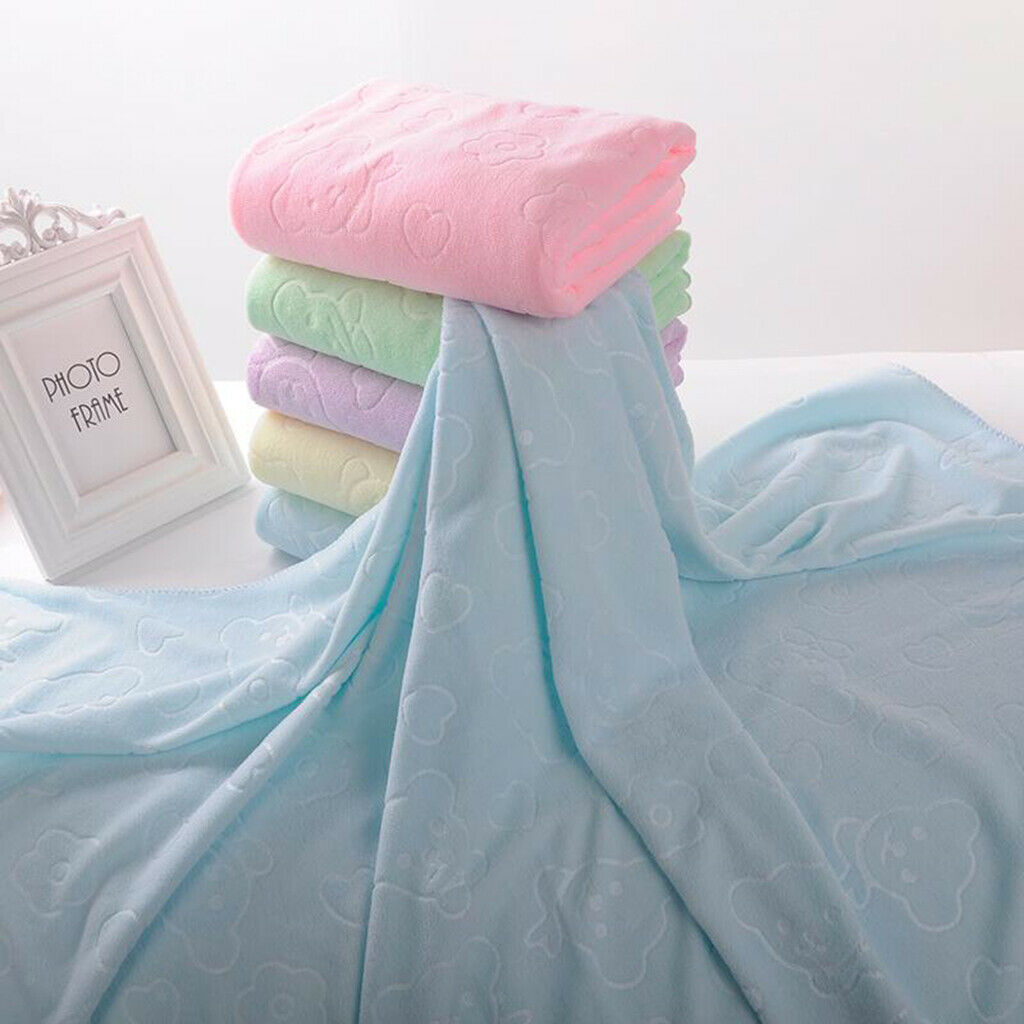 5pcs 70x140cm Thick & Large Bath Sheet Polyester Solid Salon Gym Bath Towel
