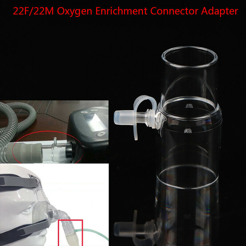 1Pcs CPAP Oxygen Blend Adapter CPAP Oxygen Enrichment Connector Adapter CapBDDD