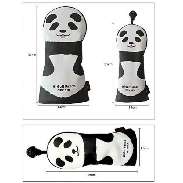4pCS Premium Panda Golf Wood Driver Headcover Golfer Club Cover #1 3 5 UT Covers