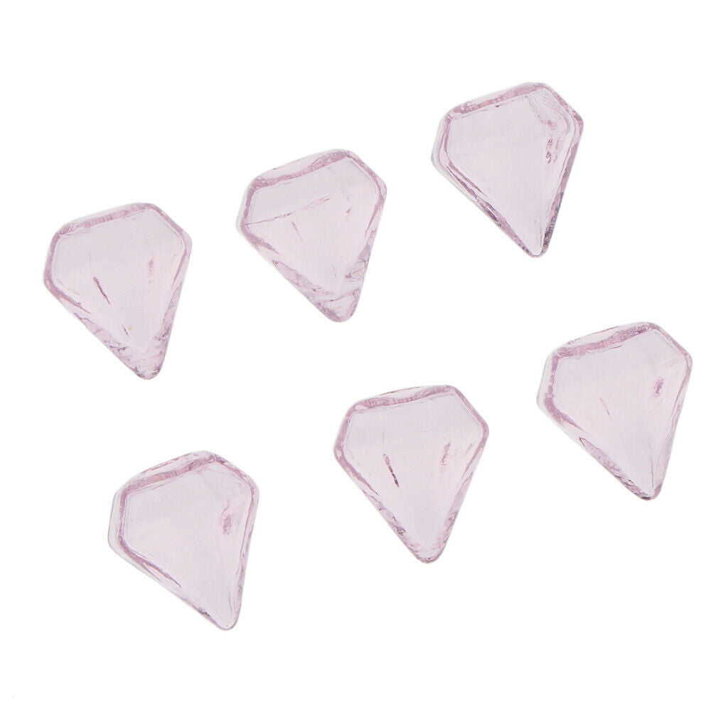 6 Pcs Clear Glass Bottle Charm Pendant DIY Craft Jewelry Making Pink