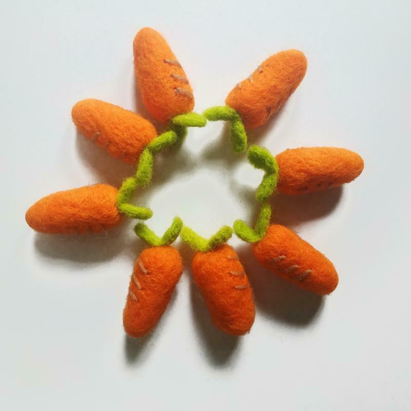 Newborn Photography Felt Carrot Shape Props Baby Girl Boy Photo Tool Handmade