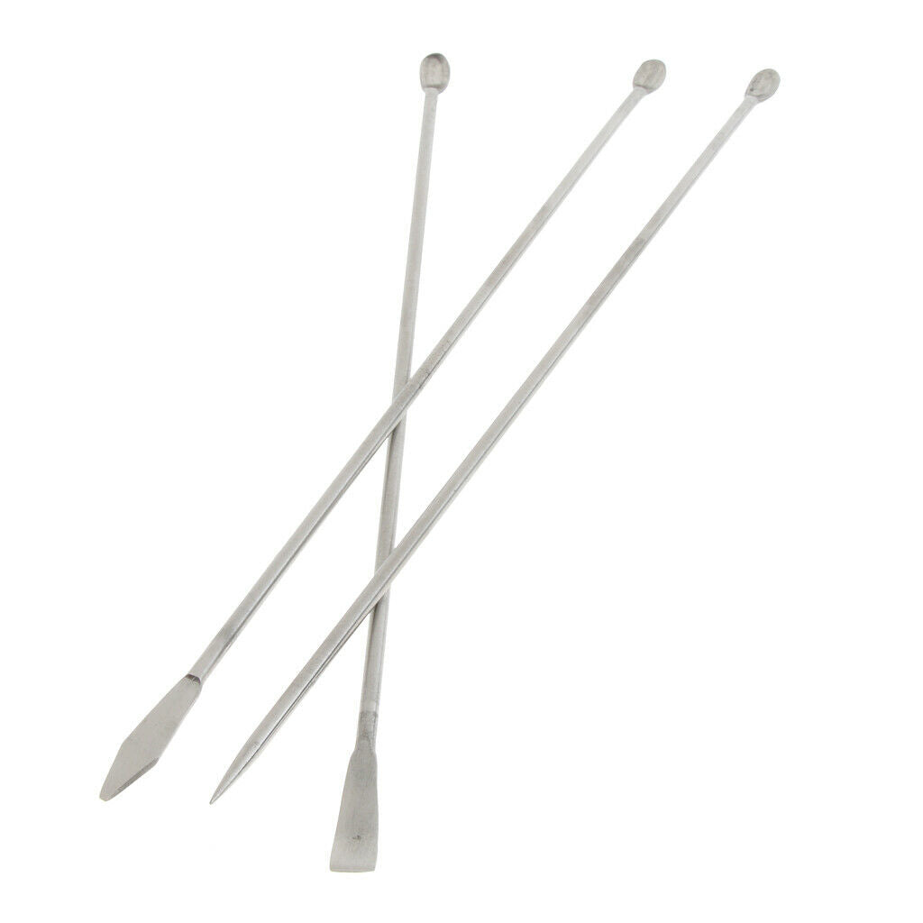 Stainless Steel Micro Spoon Spatulas Set (Pack of 3)