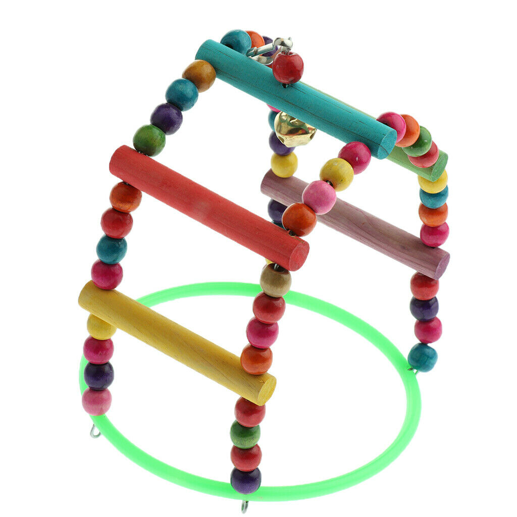 Bird Swing Toys Wood Hammock Hanging Perch for Budgie Lovebirds Conures