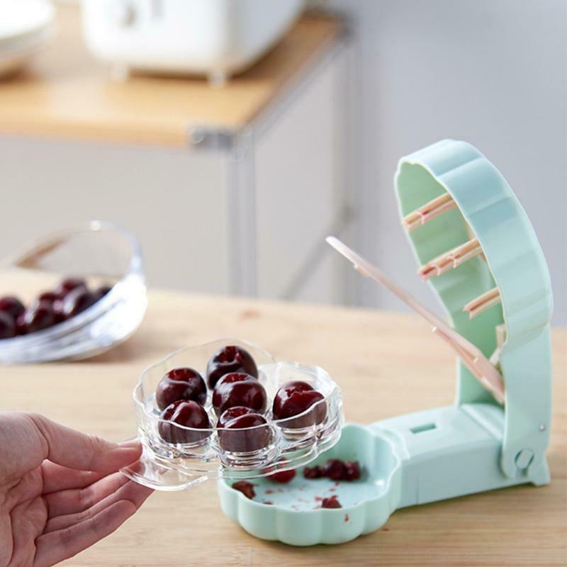 Cherry Pitter Cherry Stoner Corer 6 Groove Cherries Stone Remover Tool Container