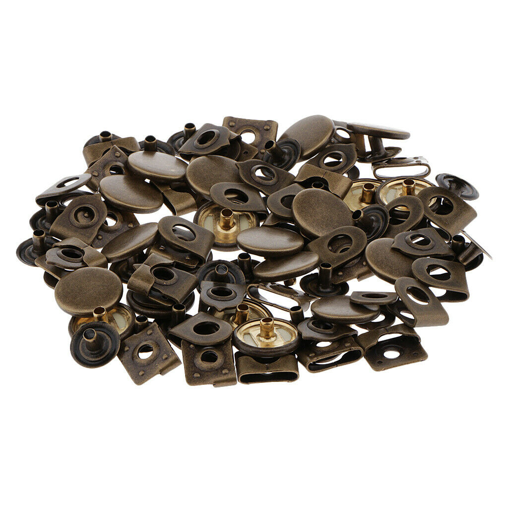 20 Sets Sewing Hooks Eye Closures Buckles for Trousers Skirt Repair - Bronze