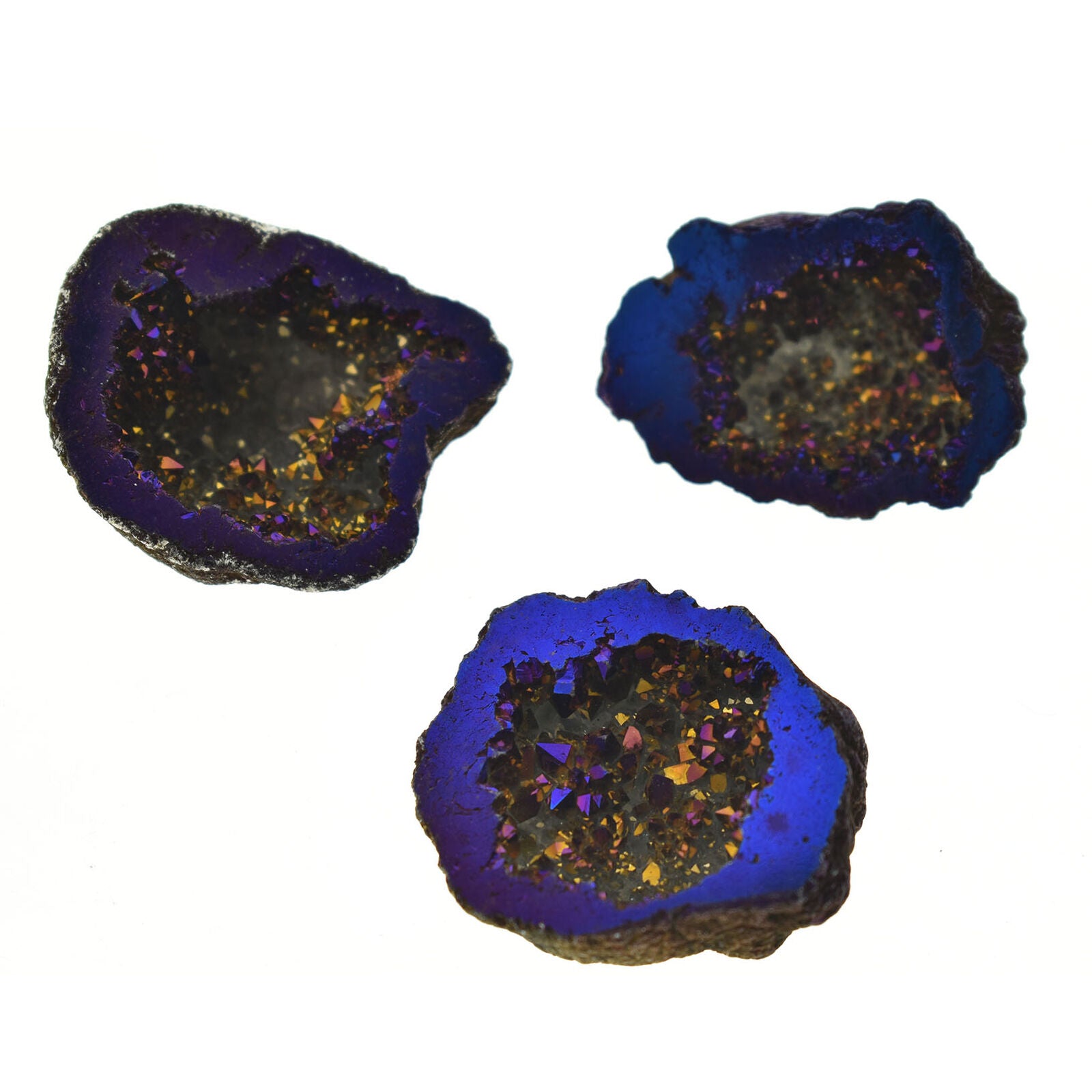 Titanium Agate geode cluster rainbow quartz crystal mineral reiki healing