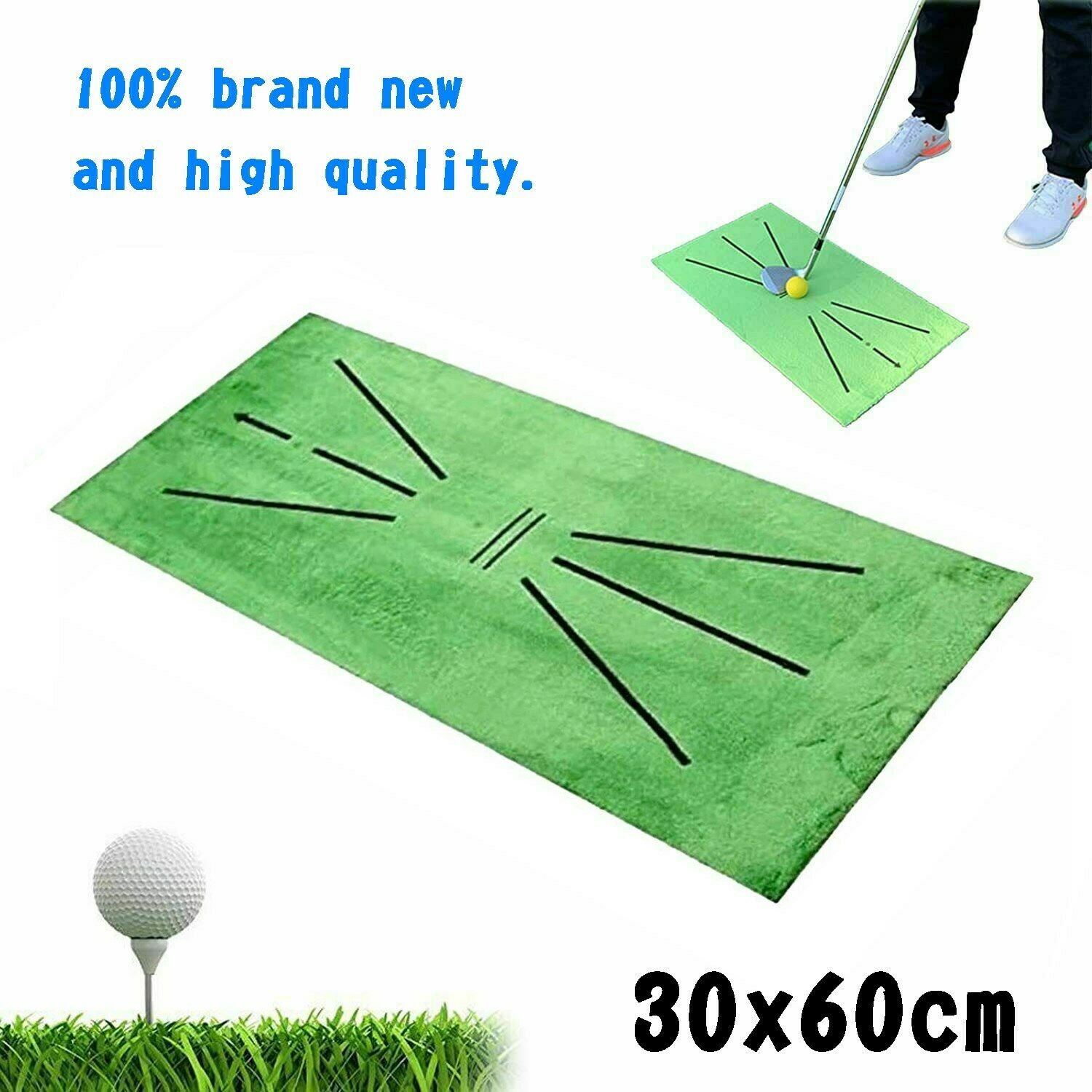 Golf Training Mat Swing Detection Batting Practice Training Aid Game 30x60cm BS5