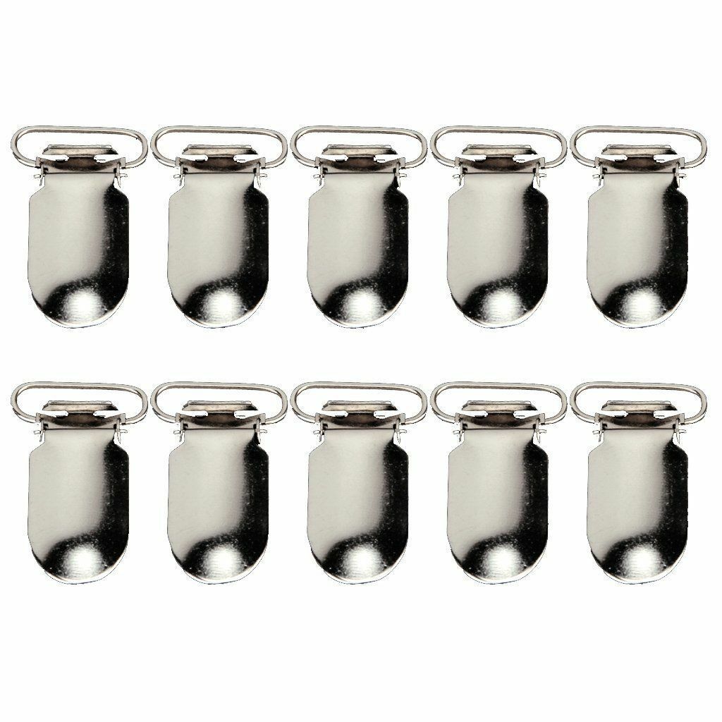 10 Pieces Metal Suspender Holders Cloth Accessories Garment Clamp Pacifier Clips