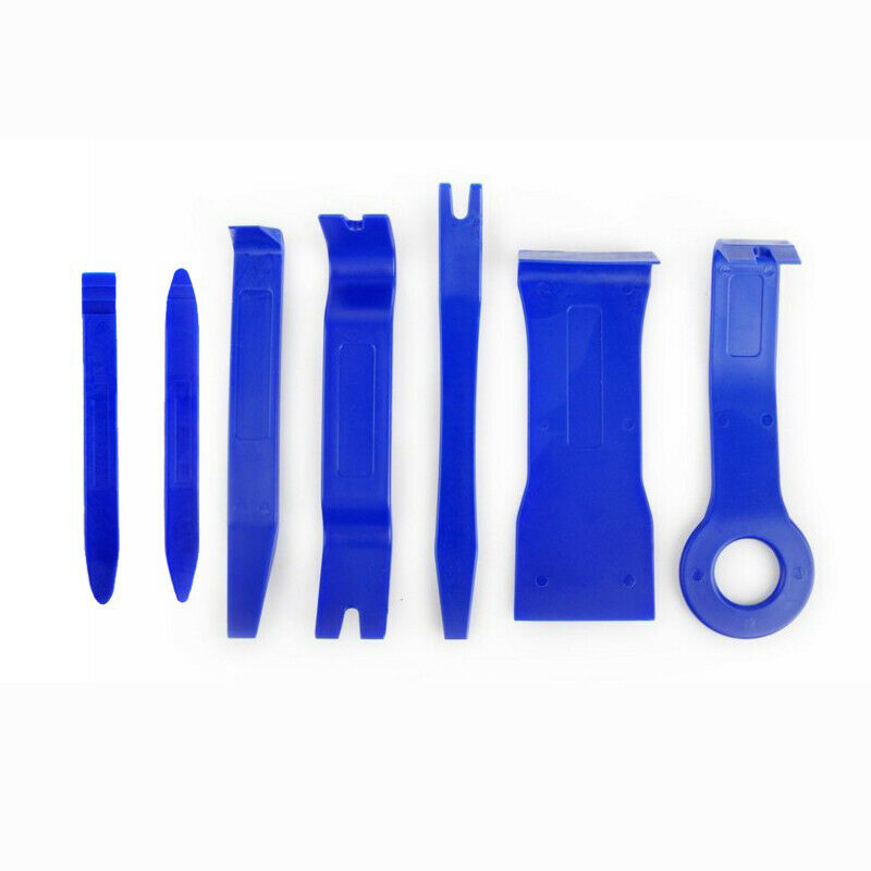 Car Trim Door Panel Window Molding Upholstery Clip Removal Tool Kit Blue