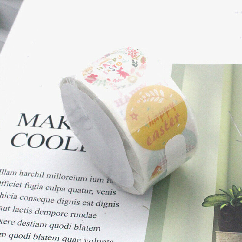 500pcs Round Handmade Stickers for Easter wedding party decoration Sticke.l8