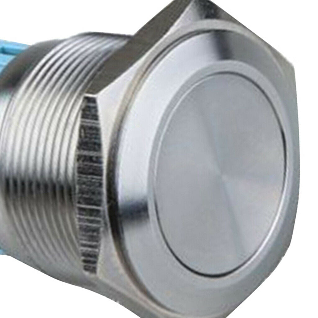 25mm Stainless Steel Push Button Switch 1NO1NC Flat Round Self-reset