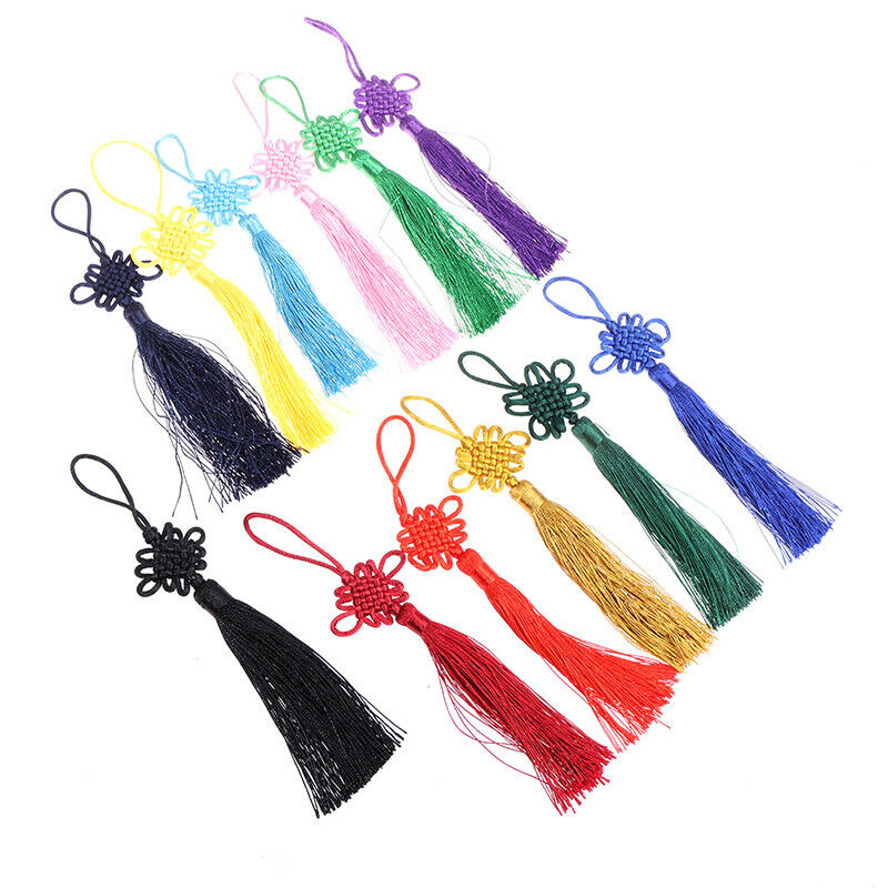 10Pc Chinese Knot Tassel Fringe Pendant DIY Craft Material Decor Accessor.l8