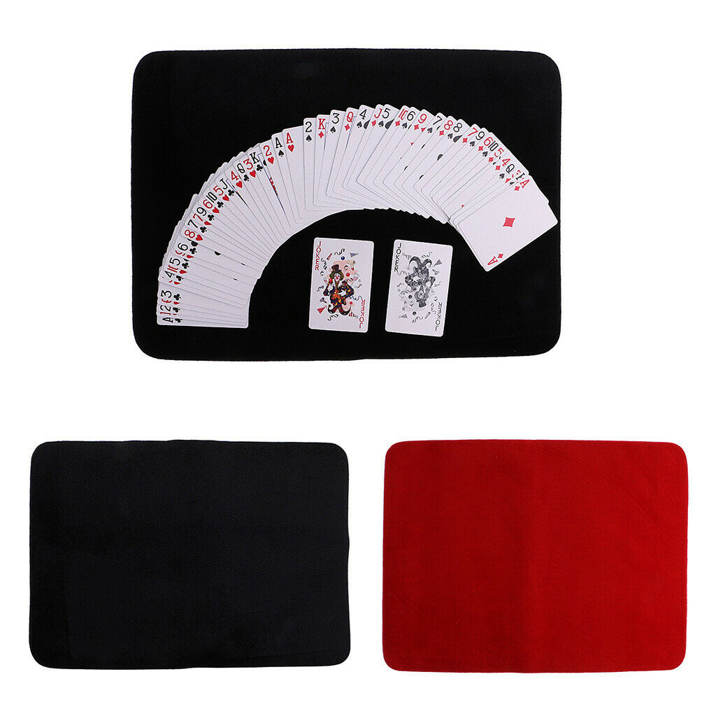 Black Pro Anti-Slip Poker Card Mat Pad Magic Tricks Magician Utility Prop
