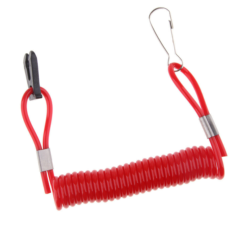 3pcs Marine Boat Outboard Stop Kill Switch Tether Cord for Suzuki 10cm Red