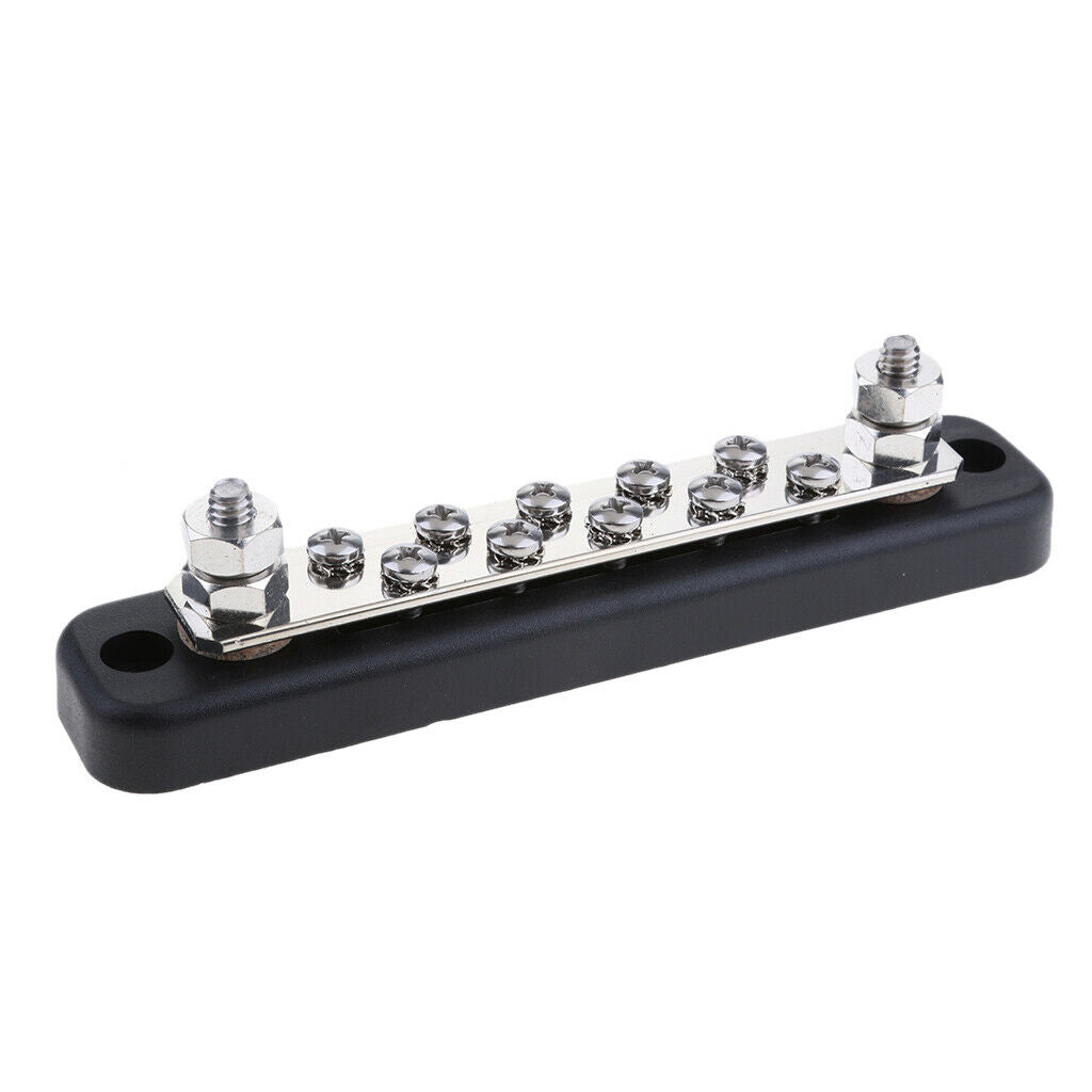 12V/24V Universal Power Distribution Buss Bar 10x4mm Screws 100A-Rated Solar