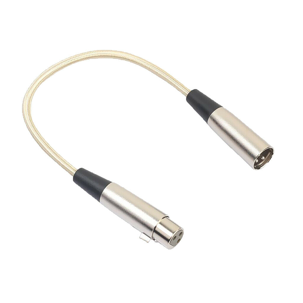 3 Pin XLR Male to Female Extension Cord Microphone Mic Audio Cable 30cm