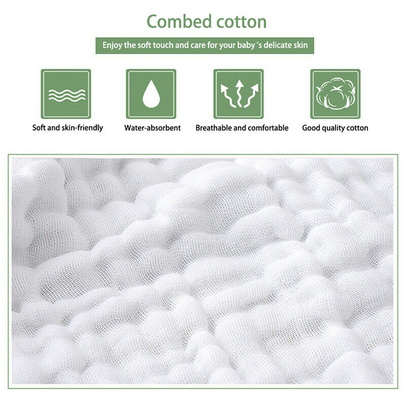 35*75cm Baby Towel 6 Layers Gauze Towel Bath Towels Washcloth Kids Soft T.l8