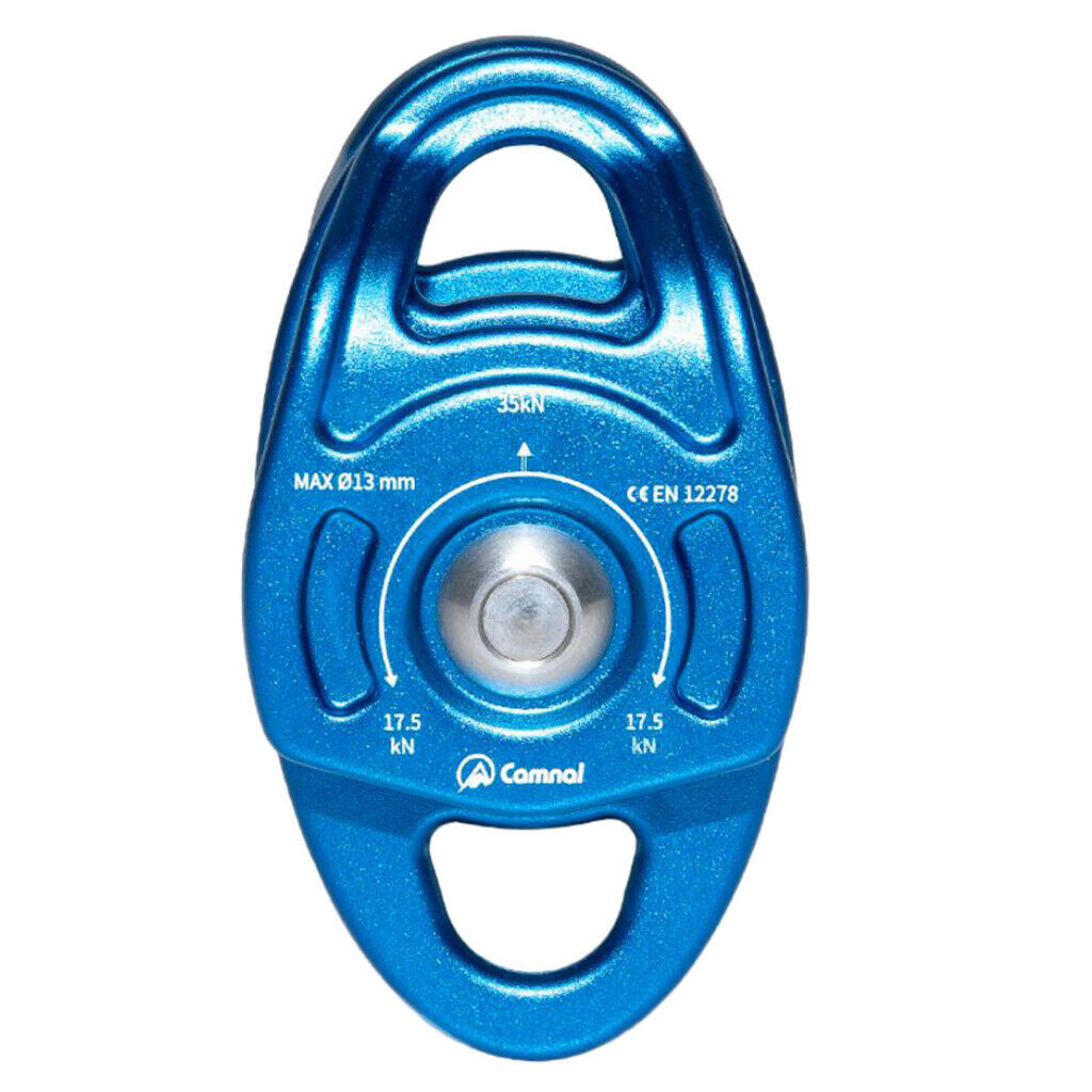 Double Sheaves Mobile Pulley 35KN for Rope   Tree Climbing Industrial