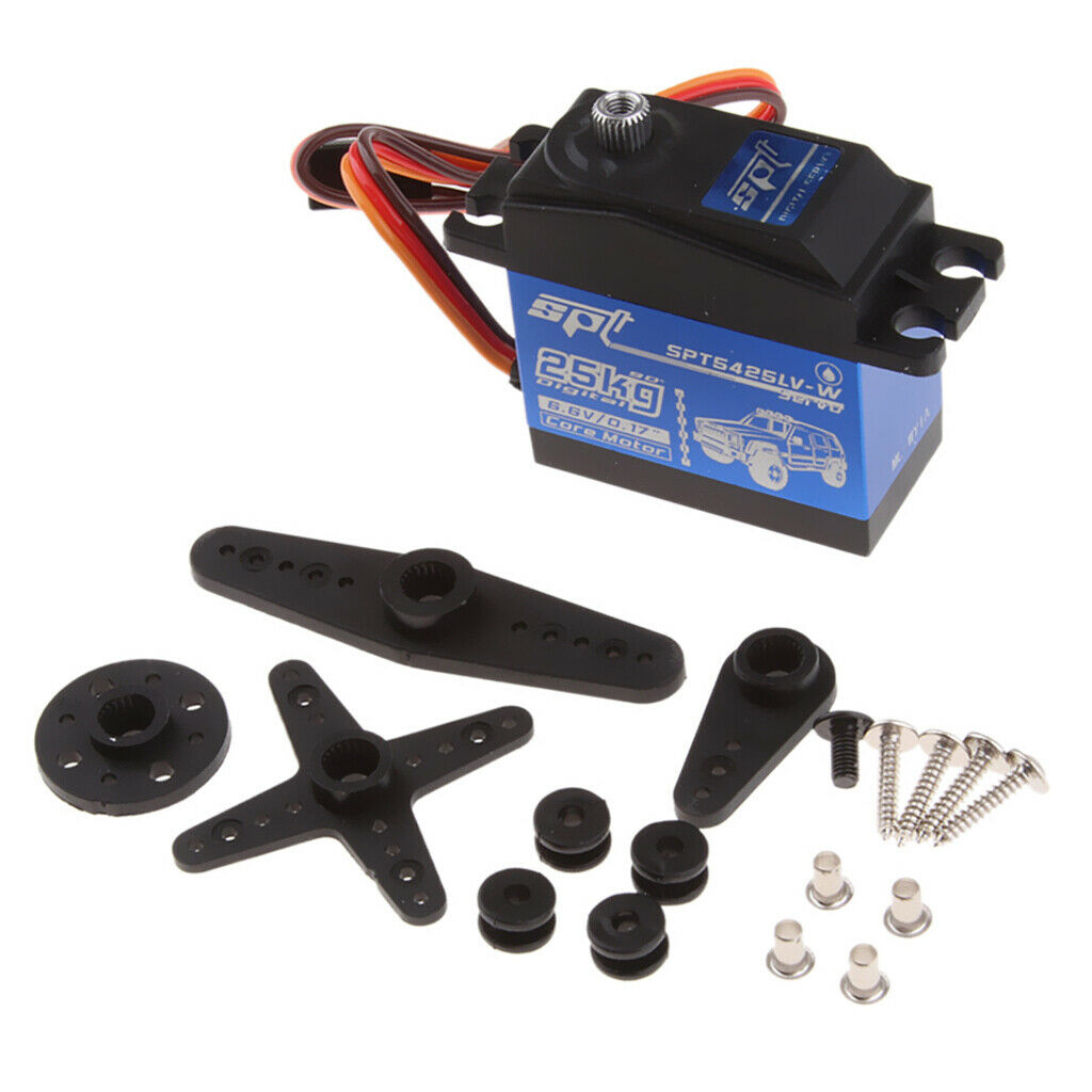 Metal RC Car Servo 25kg for 1/8 1/10 RC Crawler Truggy Truck Accessory