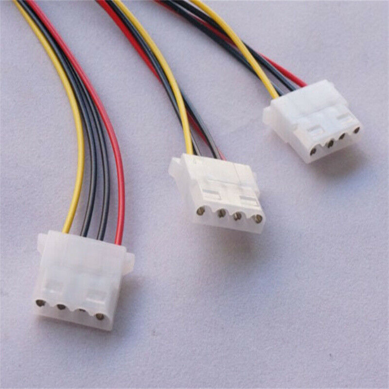 4 Pin IDE 1-to-3 Molex IDE Female Power Supply Splitter Exentsion Adapter Ca DF