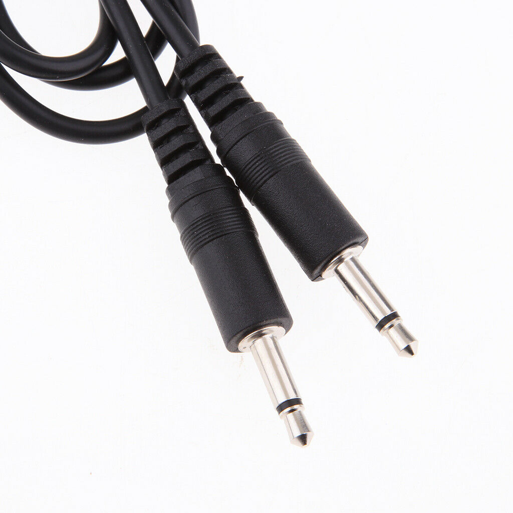 3 Pcs 3.5mm Male to Male Mono   Headphone Audio Lead Cable Wire 1M 3' - Black
