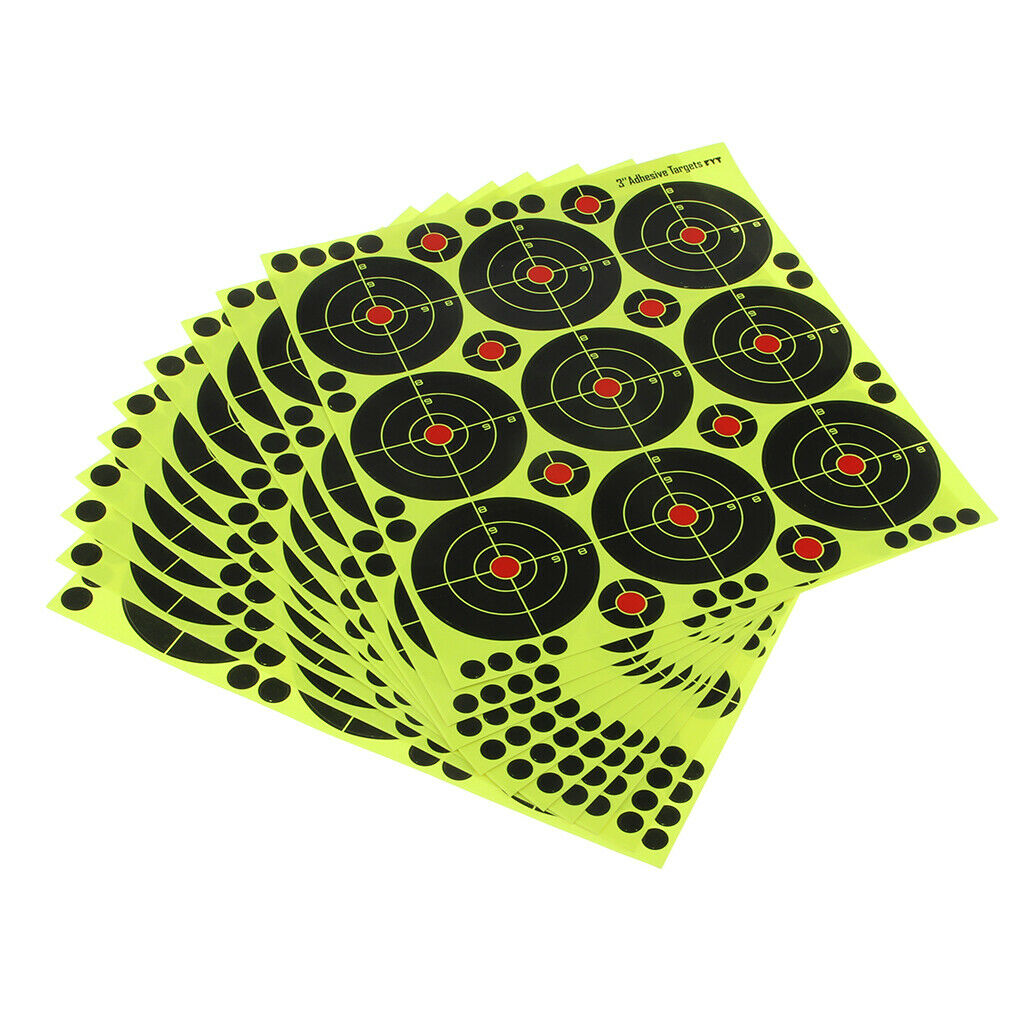 90pcs High Visibility Reactive Splatter Shooting Paper Target with Patches