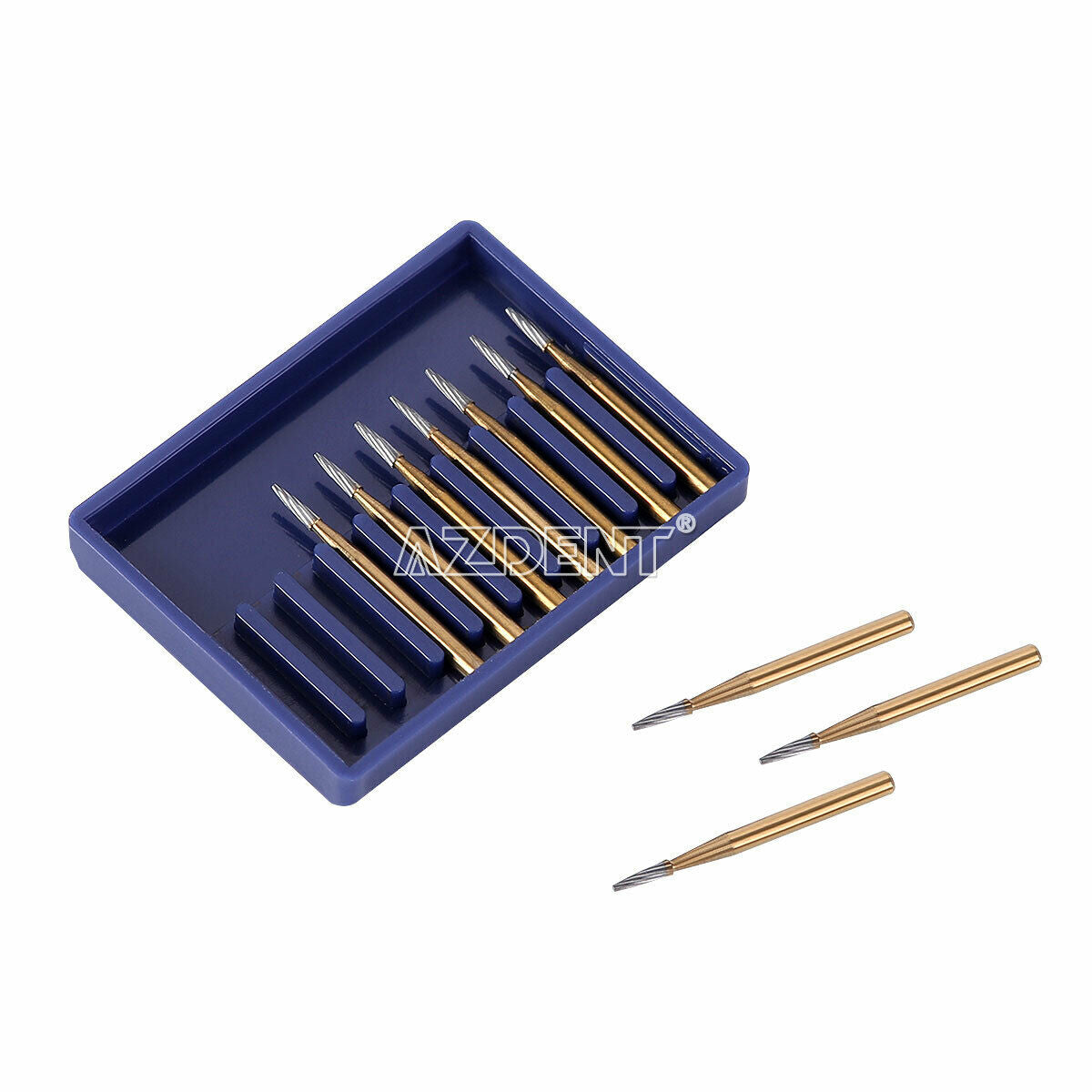 3X Dental Tungsten Steel Carbide Burs FG 7902 Titanium Coated for High Speed
