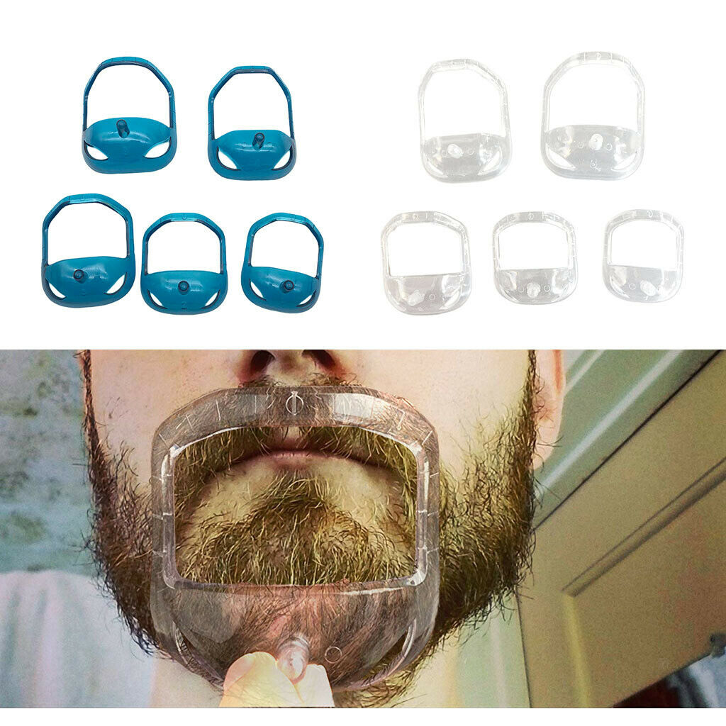 Durable Portable Facial Hair Goatee Shaping Stencil Template Outliner Clear
