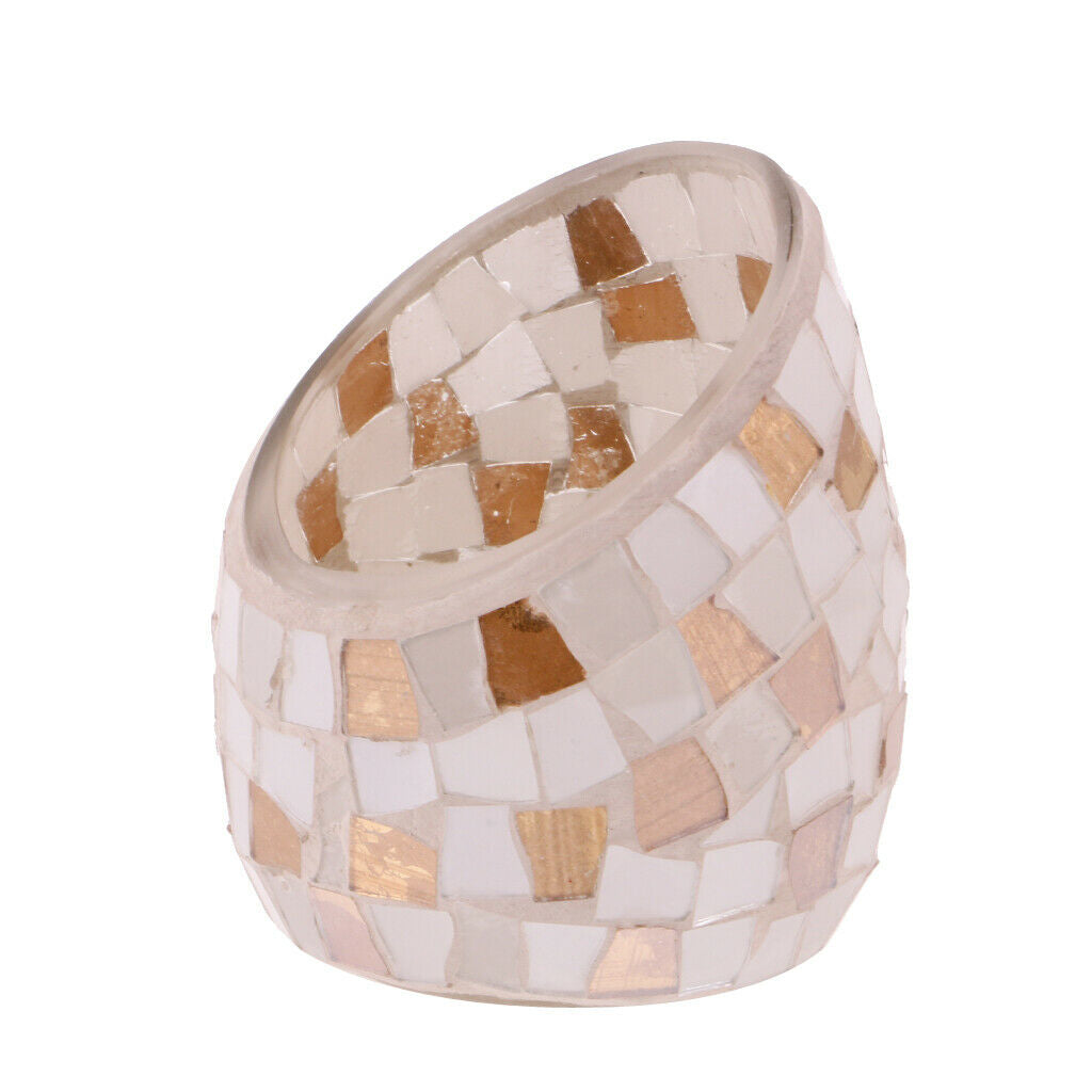 Crackle Pattern Mosaic Candle Holder Valentine's Day Decoration