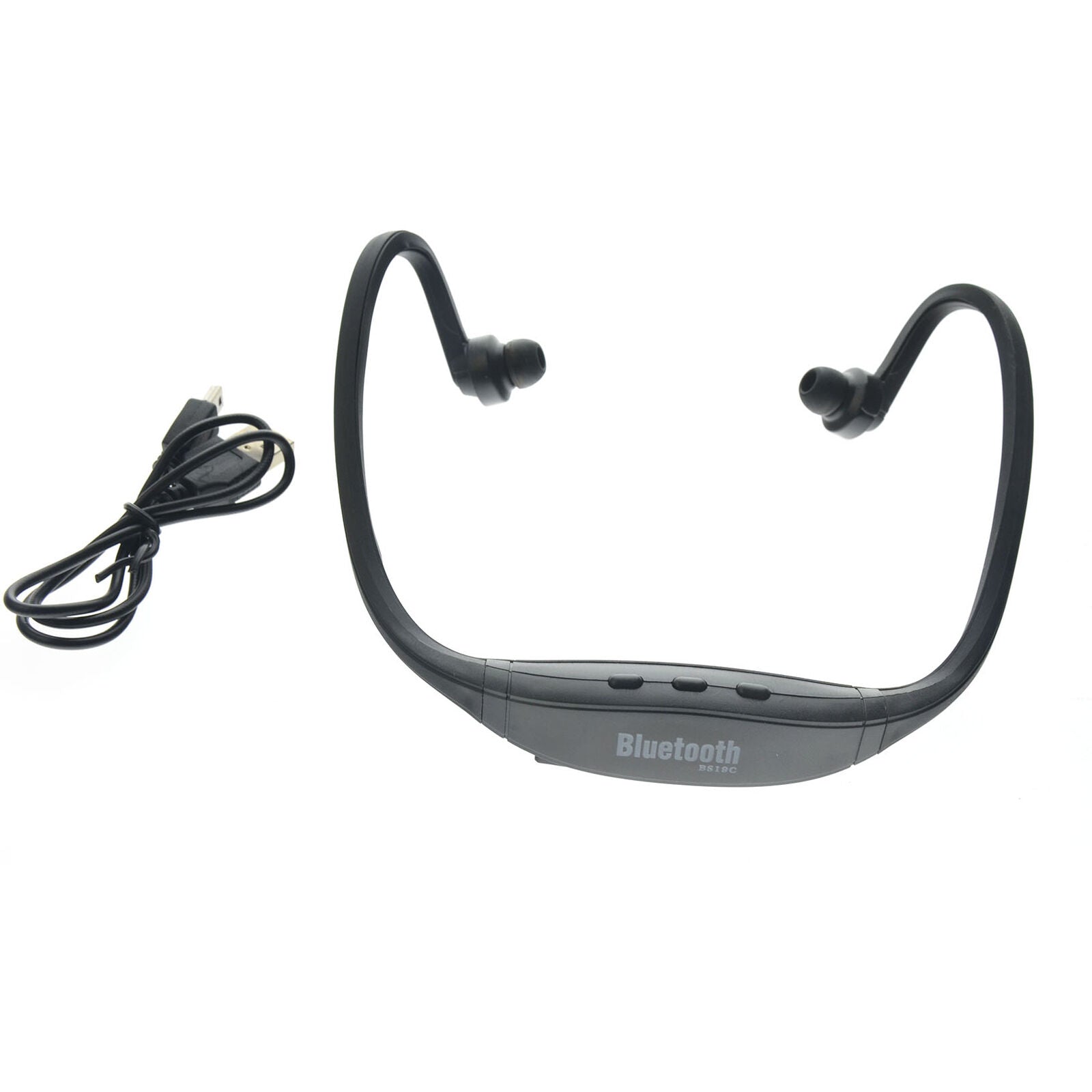 Wireless Bluetooth Headset Headphone Earphone Sport MP3 Player Support TF Card