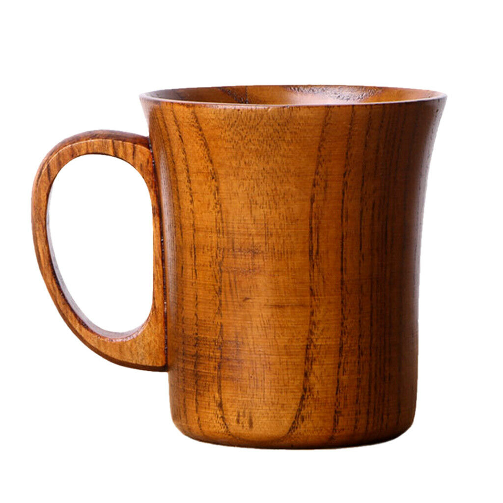 Wood Cup Mug Drink Tankard for Camping Picnic Home Office Party Decoration