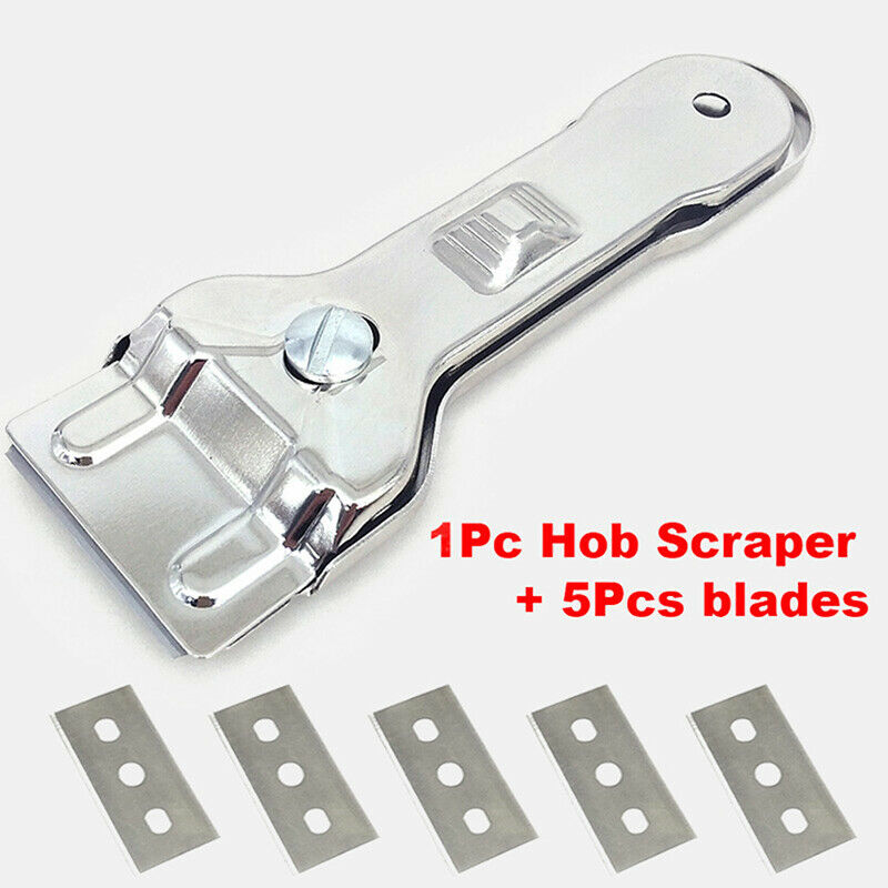 Hob Scraper Cleaner Remover Glass Ceramic With 5pcs Blade Cleaning Oven Cook LS
