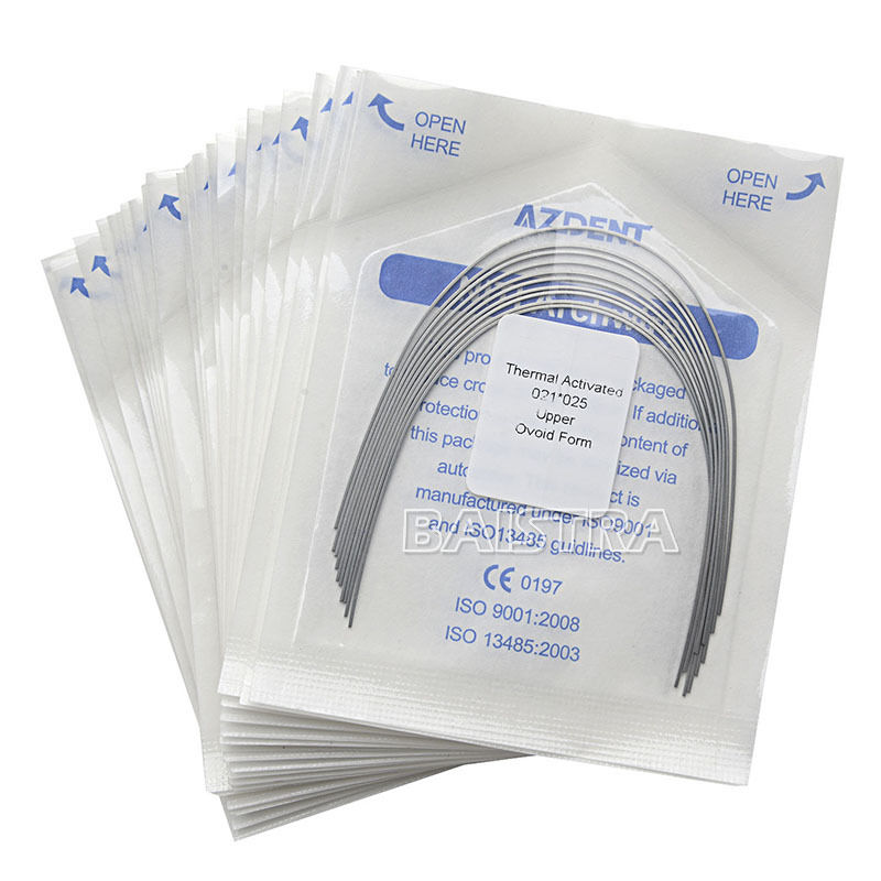 200 Packs Dental Orthodontic Heat Thermal Activated Niti Rectangular Arch Wires
