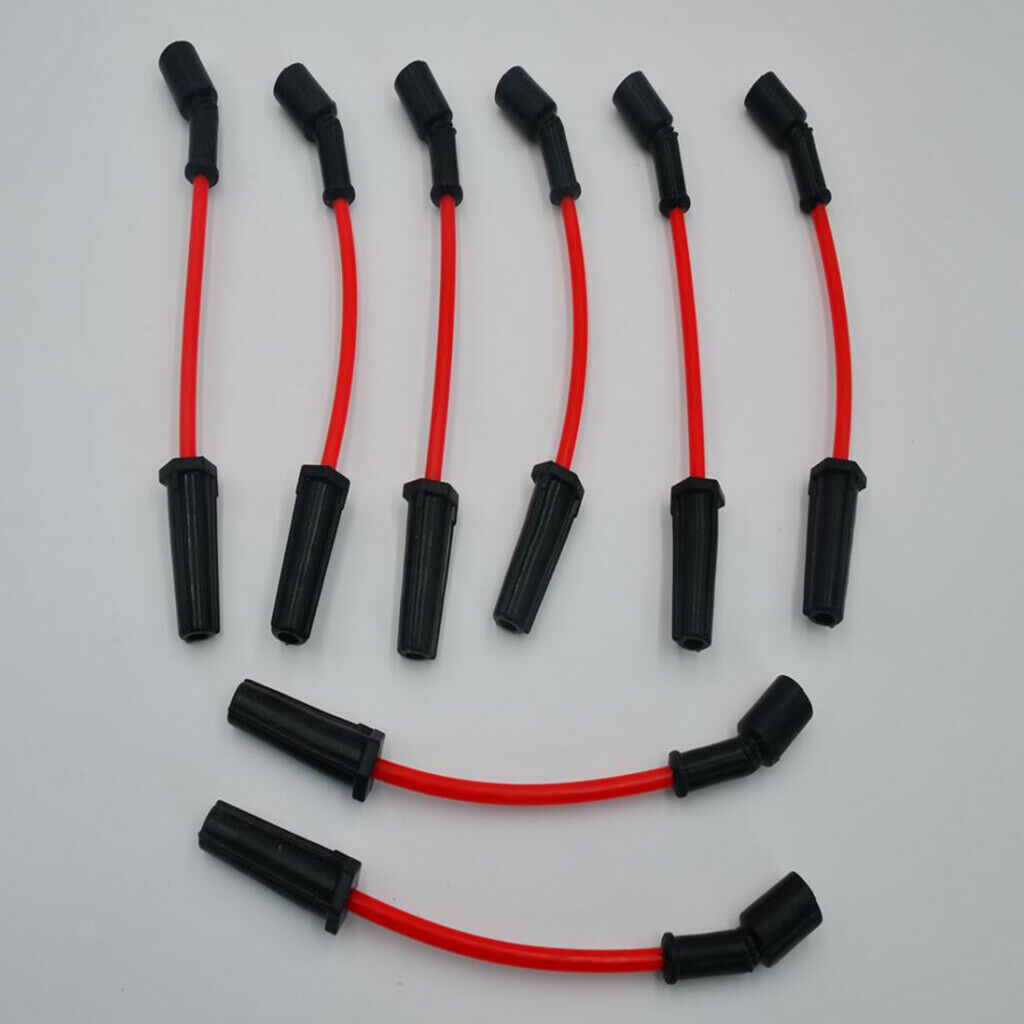 8pcs Engine Ignition Spark Plug Wire Set 10mm For  LS4 LS6 LS9 Car