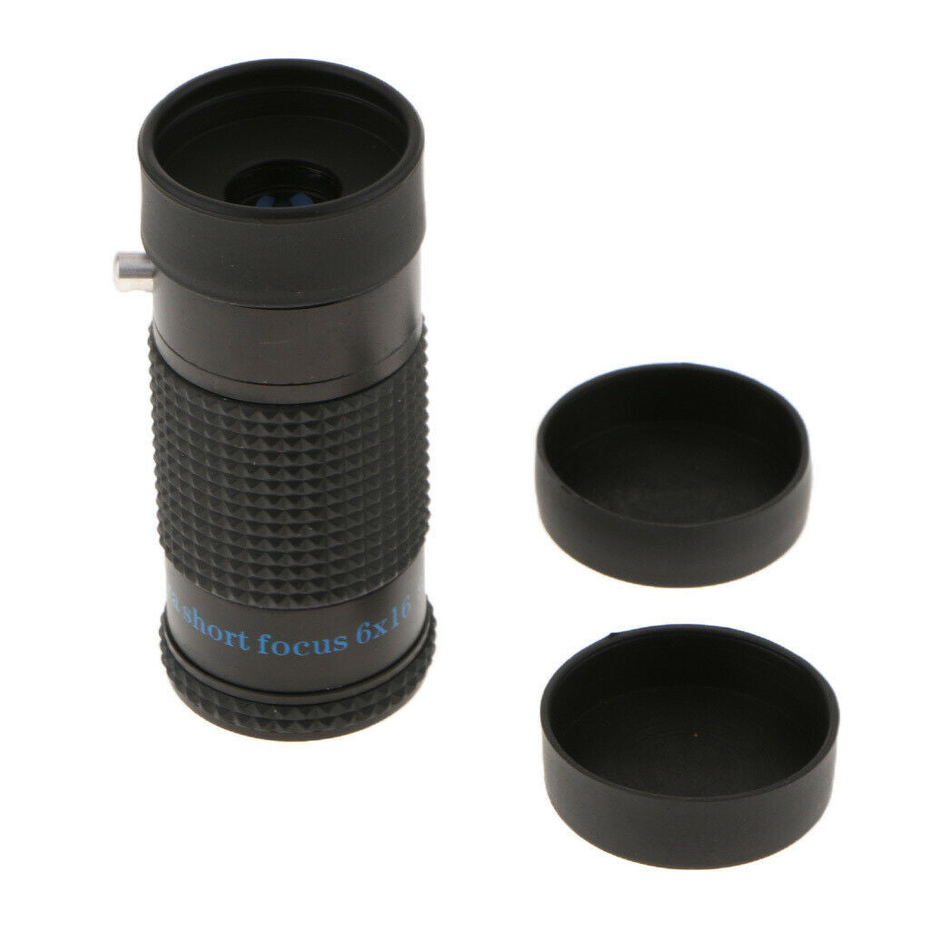 Mini 6x16 Extra Short Focus Optics Zoom Telescope Monocular Typoscope Black