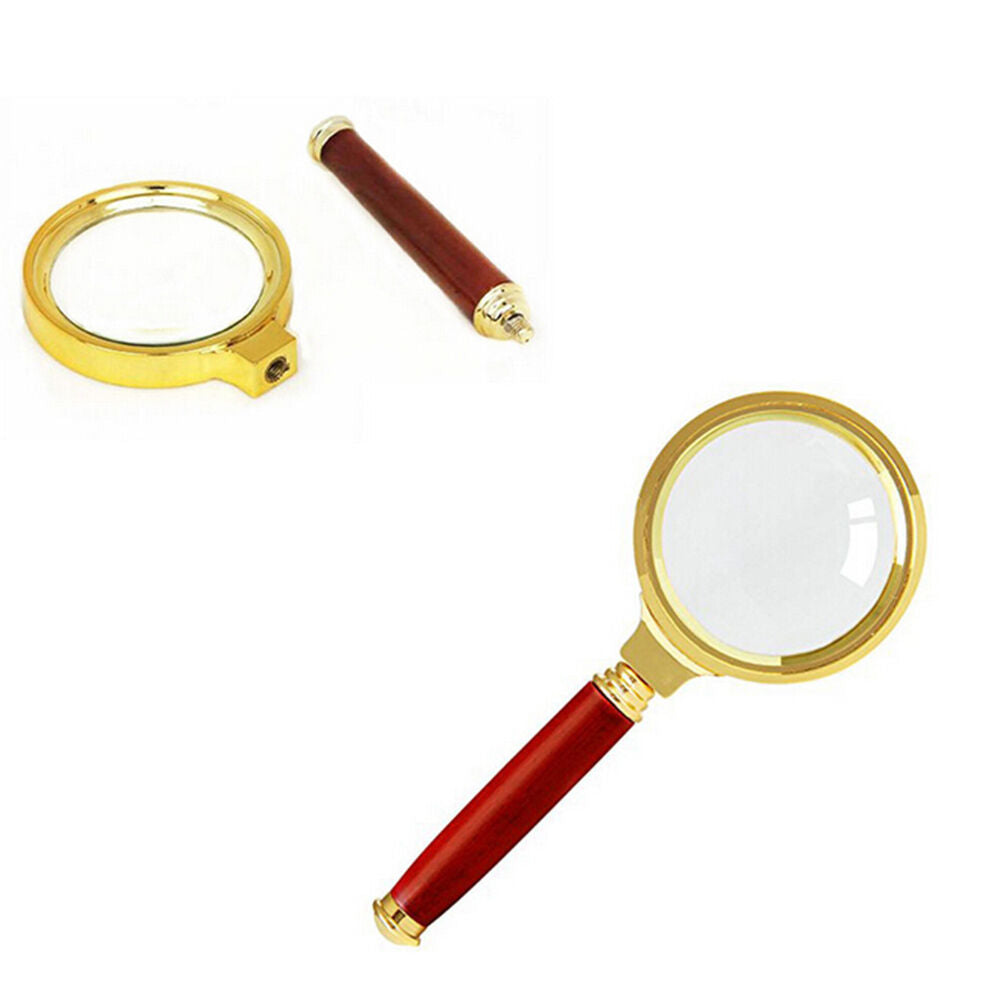 New 80mm Handheld 10X Magnifier Magnifying Glass Loupe Reading Jewelry、 G.l8