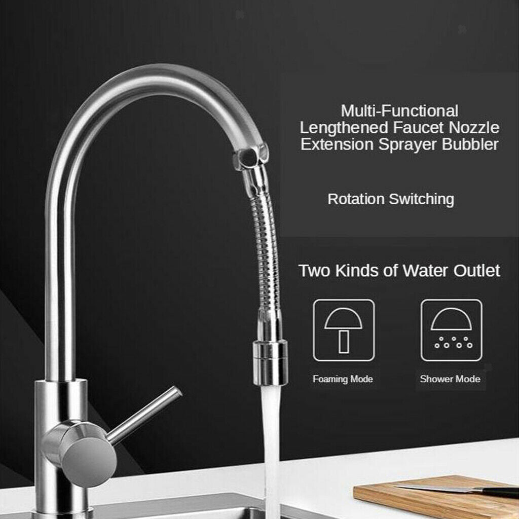 Faucet Sprayer Universal Long Neck Faucet Extension Filter Head Adapter