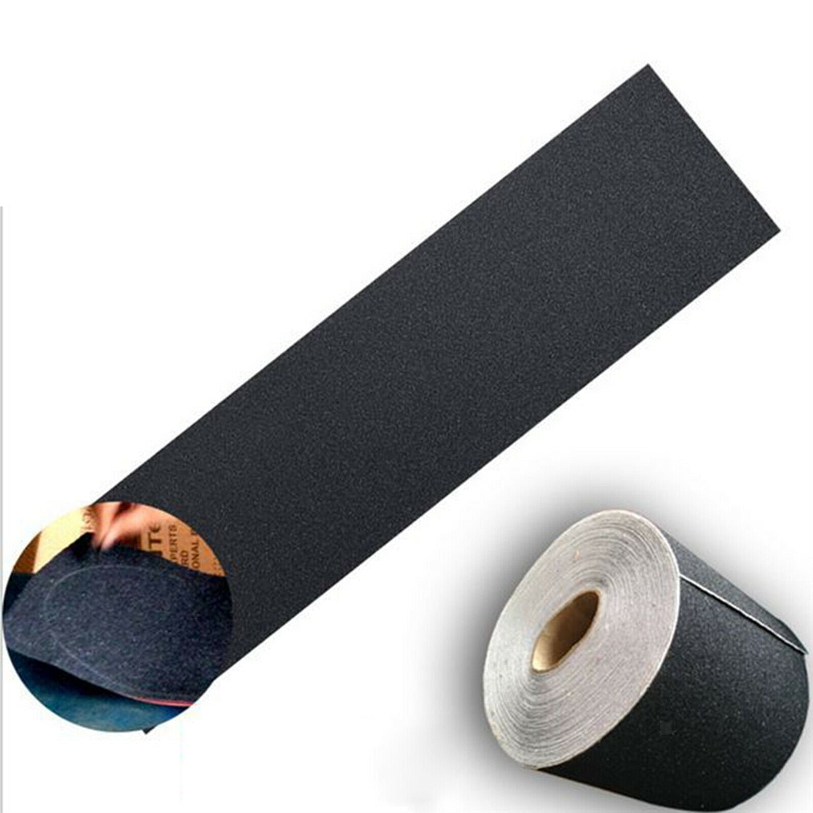 Durable Skateboard Grip Tape Steps Sandpaper Skating Board Sheet Black