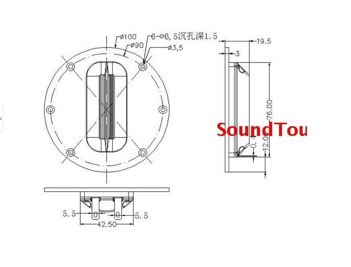 1pcs 4"inch 8Ohms 15W~30W Car Tweeter treble Ribbon tweeter High tone Speaker